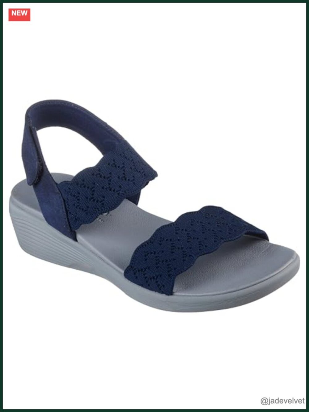 Women's Wedge Sandals With Luxe Foam Footbed, Hook & Loop Closure View 5